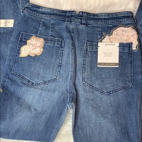 NWT Anthropologie Pilcro High-Rise Patchwork Jeans - Picture 10 of 11